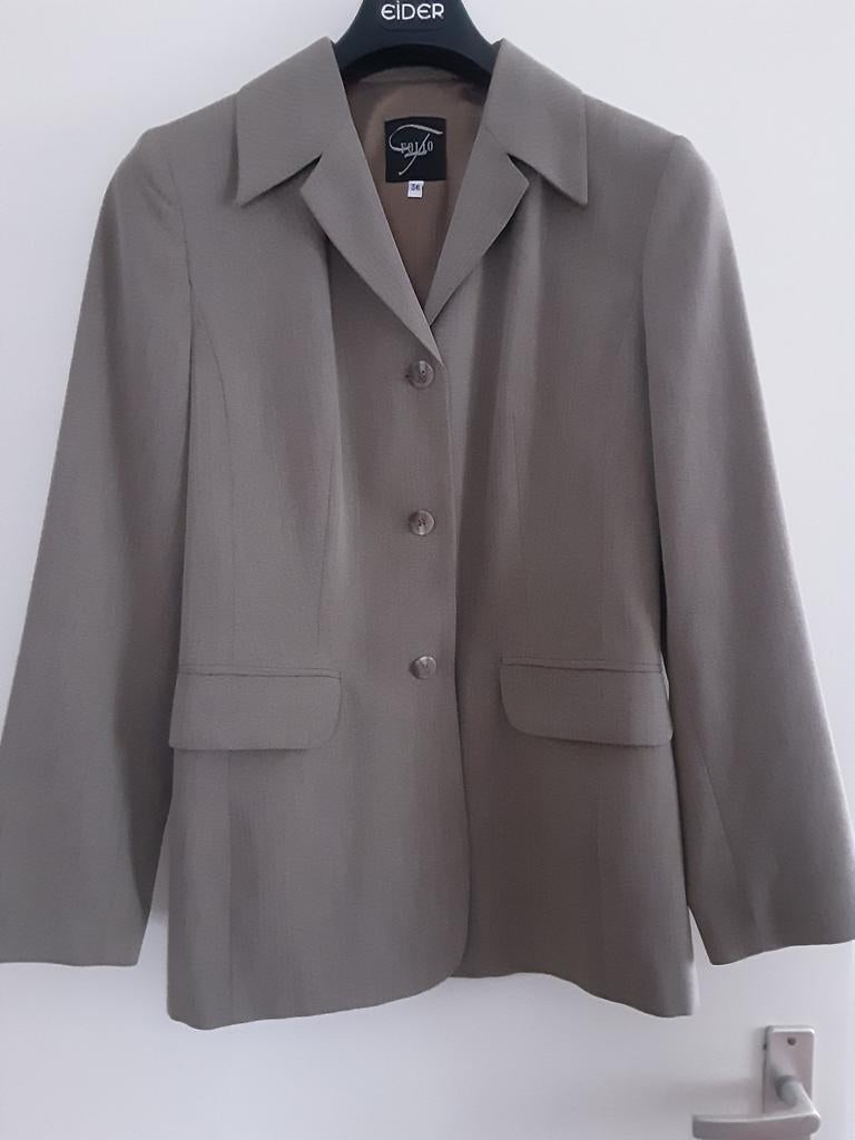 Kakigroen damescolbert merk Folio maat 36, Kleding | Dames, Ophalen of Verzenden, Zo goed als nieuw, Maat 36 (S), Blauw