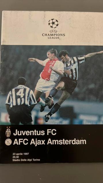 Programmaboekje JUVENTUS - AJAX Champions League beschikbaar voor biedingen