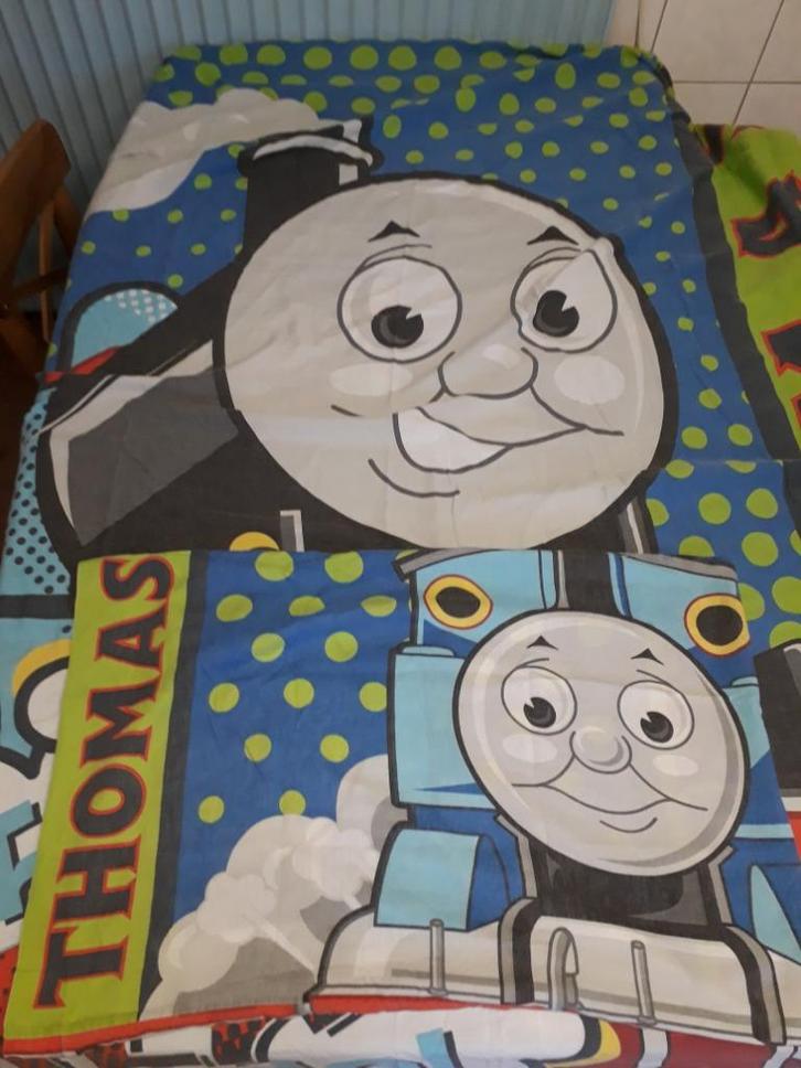 Dekbedovertrek Thomas de trein, eenpersoons, Kinderen en Baby's, Kinderkamer | Beddengoed, Gebruikt, Dekbedovertrek, Blauw, Jongetje