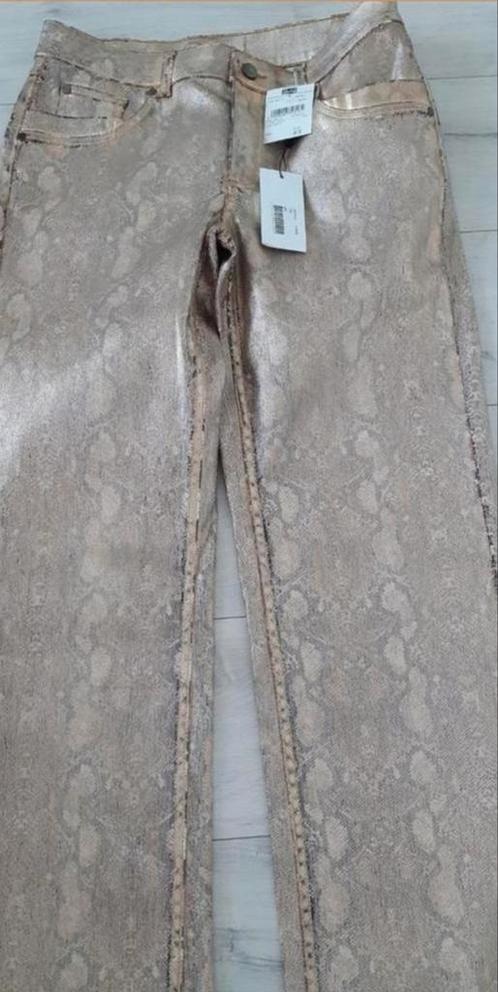 ZOSO Demi model 244 River Gold prachtige broek w48 Nieuw L, Kleding | Dames, Broeken en Pantalons, Nieuw, Maat 42/44 (L), Overige kleuren