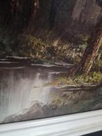 PRACHTIG OLIEVERF OP DOEK GESIGNEERD J. VOGEL 75X65 CM, Ophalen of Verzenden