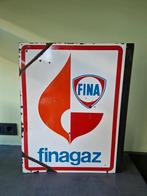 Emaille bord. FINA Finagaz reclamebord, Ophalen of Verzenden, Zo goed als nieuw, Reclamebord