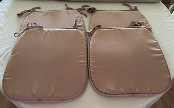 Set van 4 Stoelkussens - Beige - nieuw beschikbaar voor biedingen