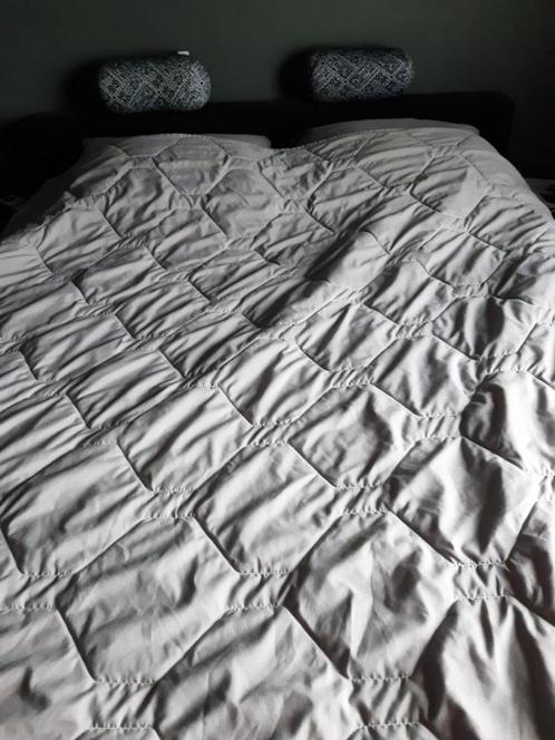 Boxspring  160 x 200, Huis en Inrichting, Slaapkamer | Boxsprings, Gebruikt, 160 cm, 200 cm, Tweepersoons, Grijs, Ophalen