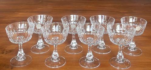8 Cristal d’Arques Pompadour cocktailglazen, Verzamelen, Glas en Borrelglaasjes, Zo goed als nieuw, Overige typen, Ophalen of Verzenden