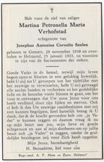 Martina P.M. Verhofstad 1938 Gemert + 1963 Helmond, 24 jaar, Verzenden