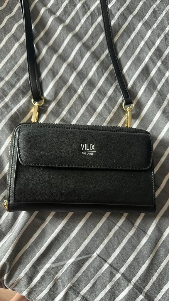 Vilix the label tas & portemonnee in één, Sieraden, Tassen en Uiterlijk, Portemonnees, Overige merken, Zwart, Leer, Ophalen of Verzenden