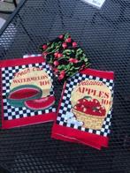 Quilt/quiltlapjes 3st radijs meloen appels serie 44b € 5,50, Overige kleuren, Nieuw, Ophalen of Verzenden, 30 tot 120 cm