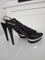 Schoenen, sandalen, zwarte hoge hakken, maat 36, Kleding | Dames, Schoenen, Zwart, Ophalen of Verzenden, Zo goed als nieuw, Schoenen met hoge hakken