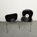 Rexite kunststof design kantinestoel - zwart 2 stuks, Huis en Inrichting, Stoelen, Ophalen, Kunststof, Gebruikt, Twee