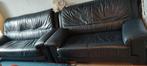 Lederen bank te koop 3+2zits, Ophalen of Verzenden, Gebruikt, 75 tot 100 cm