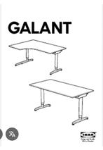 2x Ikea galant bureau waarvan 1 hoog/laag/sta, Ophalen, Zo goed als nieuw