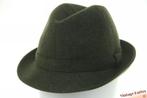 Vintage Vissers gleufhoed Wegener Exclusiv groen wol 56-57, Kleding | Heren, Hoeden en Petten, Wegener Exclusiv, Hoed, Ophalen of Verzenden