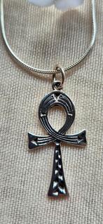 Zilveren kettinghanger Ankh, Sieraden, Tassen en Uiterlijk, Nieuw, Ophalen of Verzenden, Kruis of Symbool, Zilver