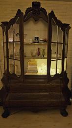 Grote antieke Hollandse vitrine buikkast, Ophalen