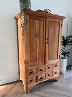 Zware teak kast, Huis en Inrichting, Kasten | Buffetkasten, Ophalen, Gebruikt, 100 tot 150 cm, Teakhout