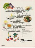 Retro reclame 1970 Tupperware plastic bakjes & speelgoed, Ophalen of Verzenden, Overige typen