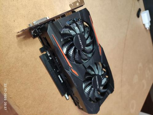 GigaByte GeForce GTX 1050 TI OC 4GB, Computers en Software, Videokaarten, Zo goed als nieuw, Nvidia, PCI-Express 3.0, GDDR5, HDMI