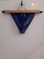 Blauwe heren string maat M, Verzenden, Blauw, Slip