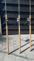 3 Shimano 4500 usa op 3 mooie karperstokken 2 onds 12 ft, Watersport en Boten, Hengelsport | Karpervissen, Ophalen, Zo goed als nieuw