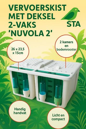 Vervoerskist met deksel 2-vaks "NUVOLA 2" (NZ85) sta   beschikbaar voor biedingen