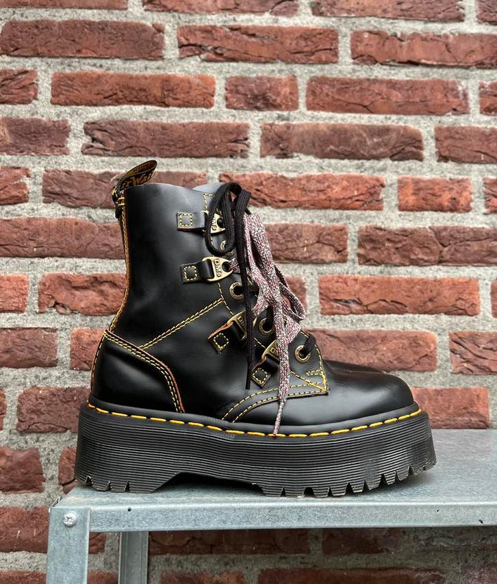 Dr. Martens Collier double laced platform maat 36, Kleding | Dames, Schoenen, Gedragen, Lage of Enkellaarzen, Zwart, Ophalen of Verzenden