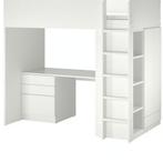 Ikea Smastad Hoogslaper met Bureau en Kast - Beschadigd, Ophalen, Gebruikt, Eenpersoons, 90 cm