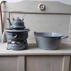 Petroleumstel met ketel en wasbak, Antiek en Kunst, Antiek | Emaille, Ophalen