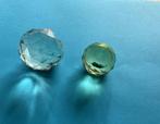 2 facet geslepen glazen bollen, Antiek en Kunst, Antiek | Glas en Kristal, Ophalen of Verzenden