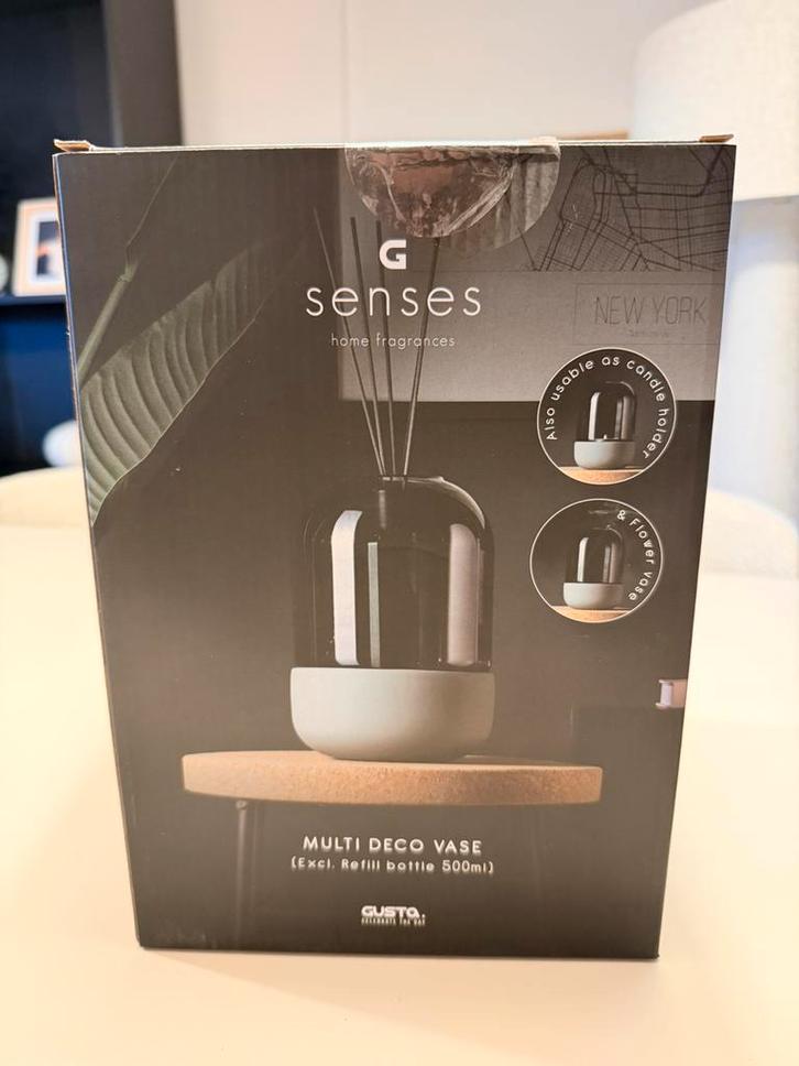 Multi deco vaas Gusta, Huis en Inrichting, Woonaccessoires | Vazen, Nieuw, Overige kleuren, Minder dan 50 cm, Glas, Ophalen of Verzenden