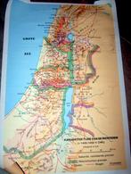 Antieke kaart op linnen - Kanaän ten tijde van de Richteren., Ophalen of Verzenden