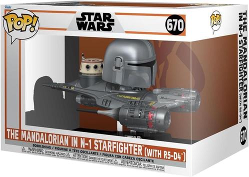 Funko Pop 670 The Mandalorian in N-1 Starfighter with R5-D4, Verzamelen, Poppetjes en Figuurtjes, Nieuw, Ophalen of Verzenden
