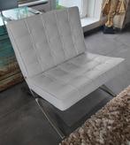 Barcelona Fauteuil - Wit Kunstleder - Rotterdam, Ophalen, 75 tot 100 cm, Zo goed als nieuw, Modern