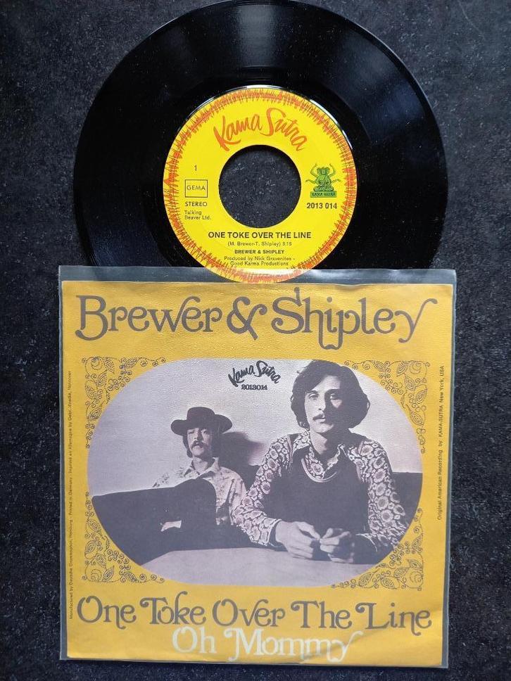 Brewers & Shipley - One Toke Over The Line 1971, Cd's en Dvd's, Vinyl Singles, Gebruikt, Single, Pop, 7 inch, Ophalen of Verzenden