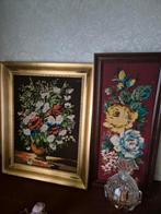 Vintage bloemen borduurwerken, Ophalen of Verzenden