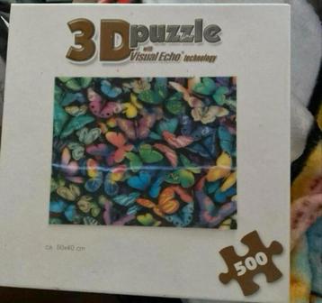 Nieuwe 3D Puzzel Vlinders - 500 Stukjes beschikbaar voor biedingen