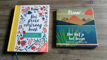 2x FLOW Het grote vertraag boek en Hoe leef je het leven
 beschikbaar voor biedingen