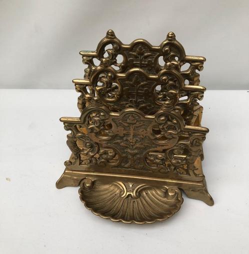 Koperen barok Bureau brieven/post standaard, Antiek en Kunst, Antiek | Kantoor en Zakelijk, Ophalen of Verzenden