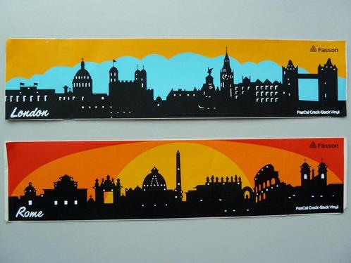 nr3 Stickers Londen en Rome uit de jaren 80, Verzamelen, Stickers, Zo goed als nieuw, Ophalen of Verzenden
