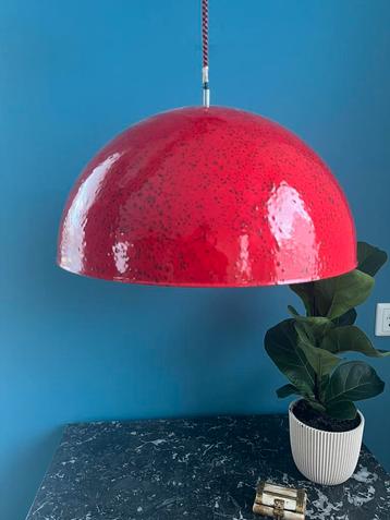 Rode Koepel Hanglamp Space Age Stijl Linea Verdace Moon Face beschikbaar voor biedingen
