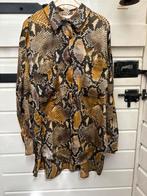 ZARA,snake-print oversized blouse,M,L,oker/bruin/zwart, Kleding | Dames, Bruin, Zara, Maat 42/44 (L), Ophalen of Verzenden
