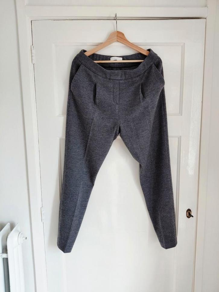 Luxueuze merino wol Fabiana Filippi pantalon 40/42 NW439,-, Kleding | Dames, Broeken en Pantalons, Zo goed als nieuw, Grijs, Lang