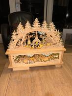 Kerstliedzangers met Lichtjes - Houten Decoratie, Antiek en Kunst, Ophalen