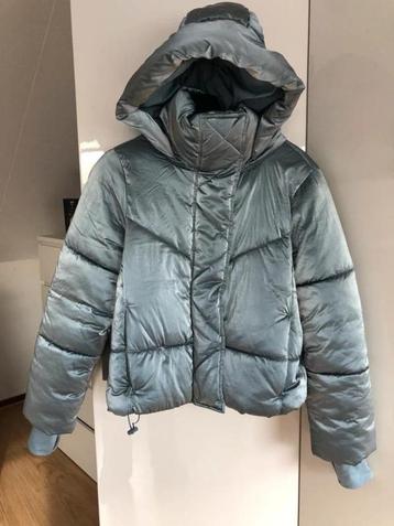 Skijas puffer winterjas Gap lichtblauw glanzend metallic - S beschikbaar voor biedingen