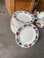 Boerenbond Borden Set - Ontbijt & Diner Borden Antiek Servie, Antiek en Kunst, Ophalen of Verzenden