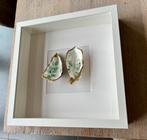 Oester schilderij - oesters groen in fotolijst, Ophalen of Verzenden, Nieuw, Hout, Minder dan 50 cm