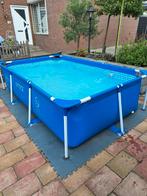 Intex zwembad 287x187x65 met pomp en afdekzeil, Tuin en Terras, Zwembaden, Ophalen, Gebruikt, Minder dan 80 cm, 200 tot 400 cm