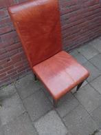 West Elm Slope Leather Dining Chair, Ophalen, Gebruikt, Bruin, Twee