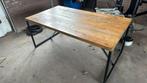 Industriele eettafel, Huis en Inrichting, Tafels | Eettafels, Ophalen, Gebruikt, 50 tot 100 cm, Vijf personen of meer