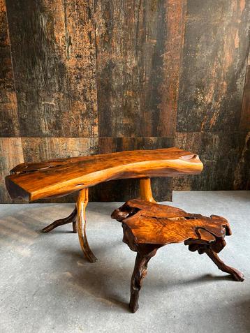 Set originele Vintage boomstam tafels beschikbaar voor biedingen